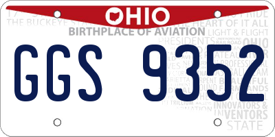 OH license plate GGS9352