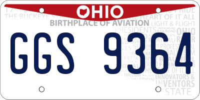 OH license plate GGS9364