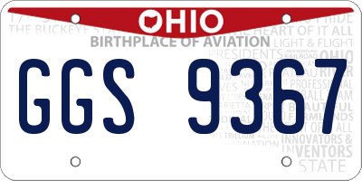 OH license plate GGS9367