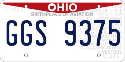 OH license plate GGS9375