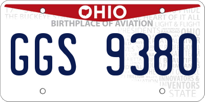 OH license plate GGS9380