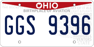 OH license plate GGS9396