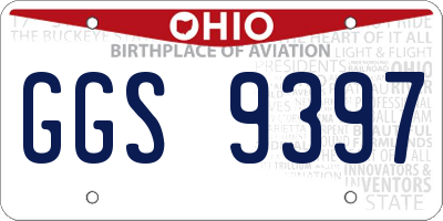 OH license plate GGS9397