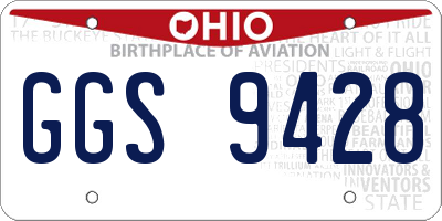 OH license plate GGS9428