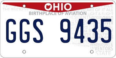 OH license plate GGS9435