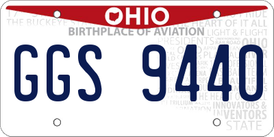 OH license plate GGS9440