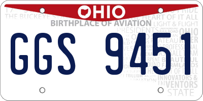 OH license plate GGS9451