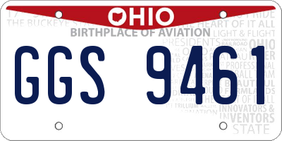 OH license plate GGS9461