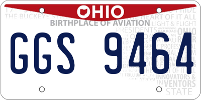OH license plate GGS9464