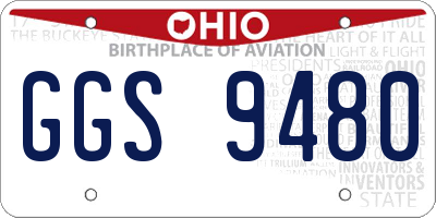 OH license plate GGS9480