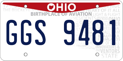 OH license plate GGS9481