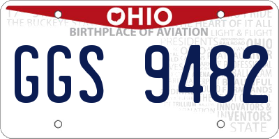 OH license plate GGS9482