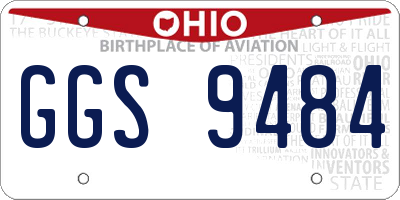 OH license plate GGS9484