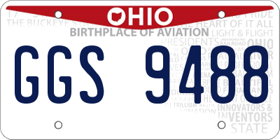 OH license plate GGS9488