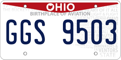 OH license plate GGS9503