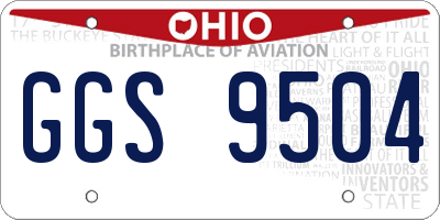 OH license plate GGS9504
