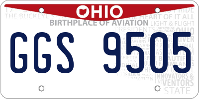OH license plate GGS9505