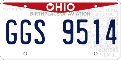 OH license plate GGS9514