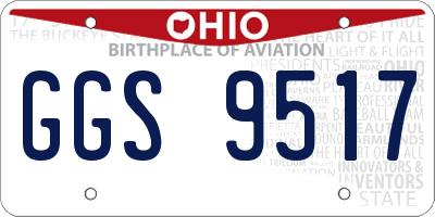 OH license plate GGS9517