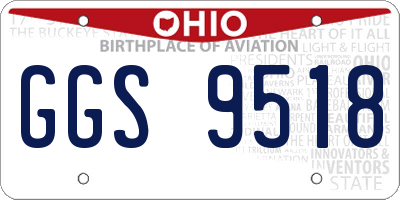 OH license plate GGS9518