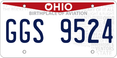 OH license plate GGS9524