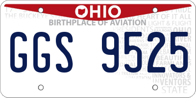 OH license plate GGS9525