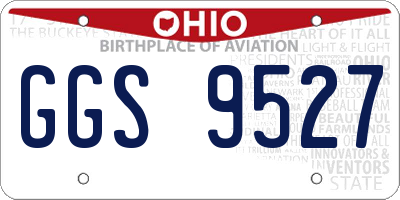 OH license plate GGS9527