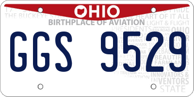 OH license plate GGS9529