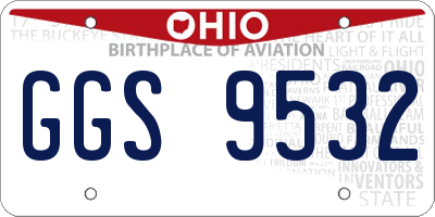 OH license plate GGS9532