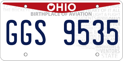 OH license plate GGS9535