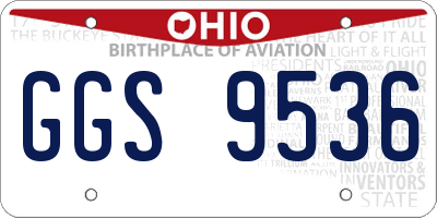OH license plate GGS9536