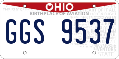 OH license plate GGS9537