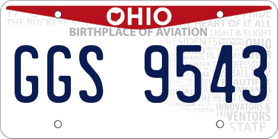 OH license plate GGS9543