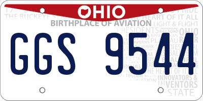 OH license plate GGS9544