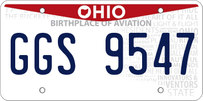 OH license plate GGS9547