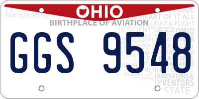 OH license plate GGS9548