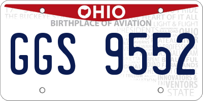 OH license plate GGS9552