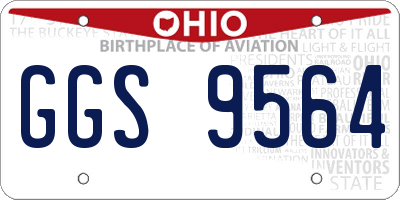 OH license plate GGS9564