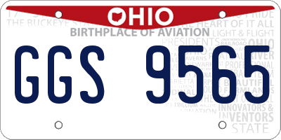 OH license plate GGS9565