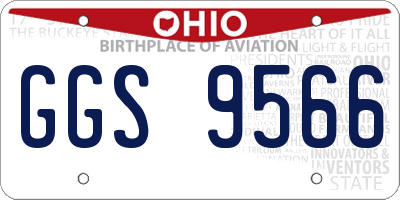 OH license plate GGS9566