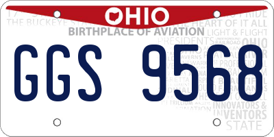 OH license plate GGS9568