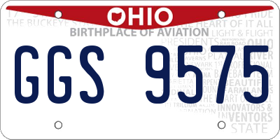 OH license plate GGS9575