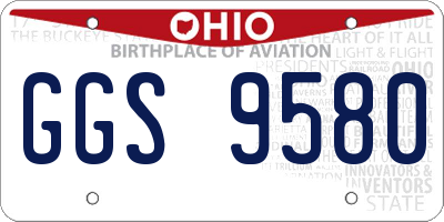 OH license plate GGS9580