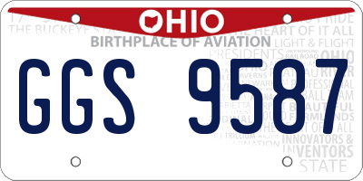 OH license plate GGS9587