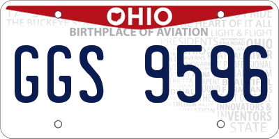 OH license plate GGS9596