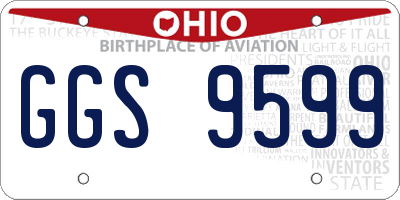 OH license plate GGS9599