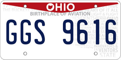 OH license plate GGS9616