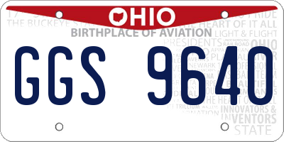 OH license plate GGS9640