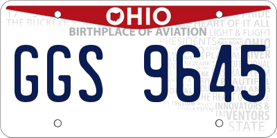 OH license plate GGS9645