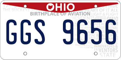 OH license plate GGS9656